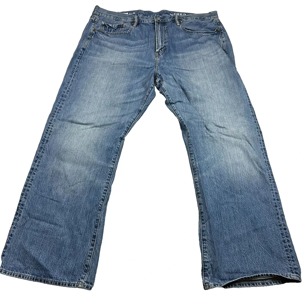 Gap 1969 Loose Fit Jeans Mens 40x30 Medium Wash 100% Cotton 5 Pocket Denim